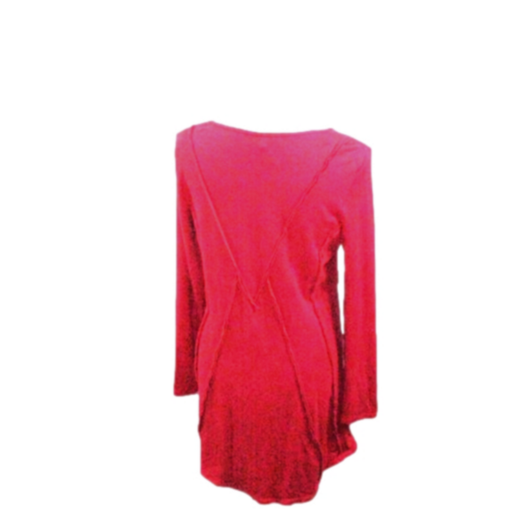 True Essence Red Exposed Seams Tunic Size Medium - Picture 5 of 6